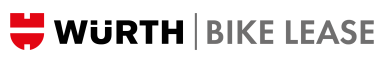 Logo von Würth Bike Lease, bestehend aus Schriftzug und grafischem Element.