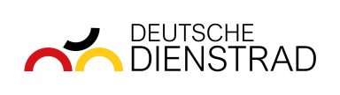Logo von Deutsche Dienstrad mit den Farben Schwarz, Rot und Gold.